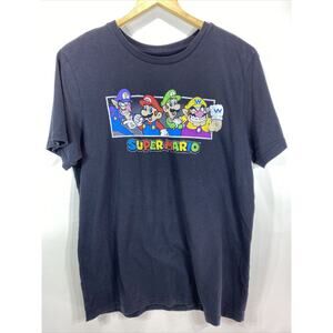 Super Mario Bros Mario, Luigi, Wario, Waluigi Distressed T-shirt Men's XL 46-48